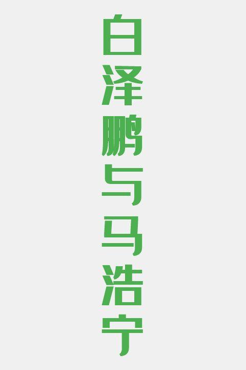 白泽鹏与马浩宁